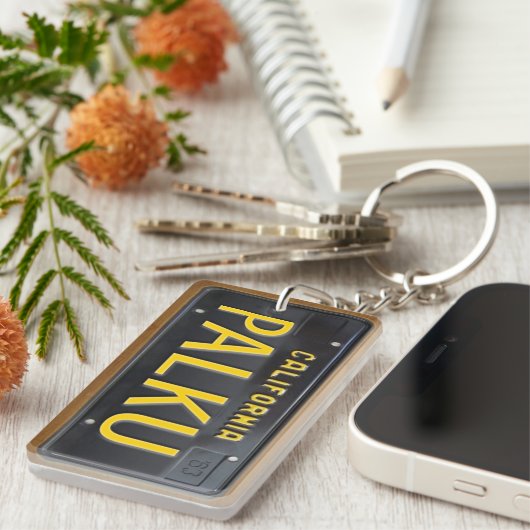 Lizenz-Platten-Schlüsselanhänger GEWOHNHEIT Schlüsselanhänger (Vorderseite rechts)