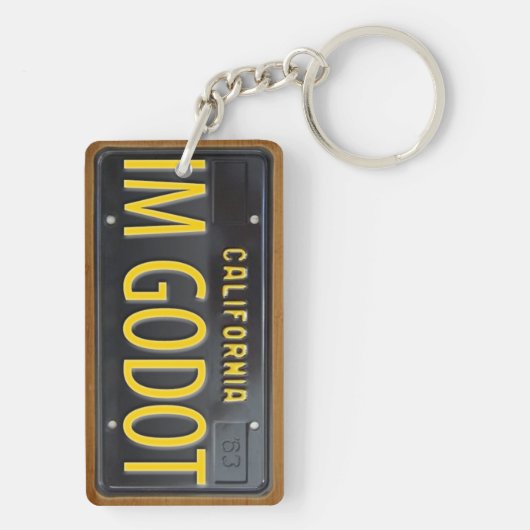 Lizenz-Platten-Schlüsselanhänger GEWOHNHEIT Schlüsselanhänger (Rückseite)