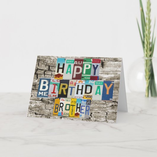 Lizenz-Teller Brother Birthday Card Karte (Vorderseite)