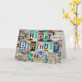 Lizenz-Teller-Großvater-Geburtstags-Karte Karte (Gelbe Blume)