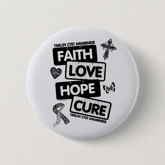 Lizenz-Teller...Tarlov Cyst Button (Vorderseite)