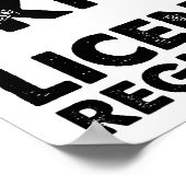 Lizenz und Registrierung Funny Poster (Ecke)