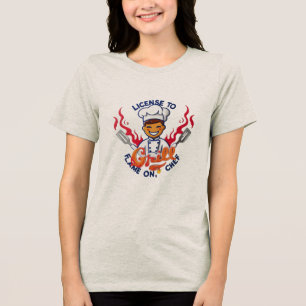 Lizenz zum Grill - Fired Up & Fabulous! Tri-Blend Shirt