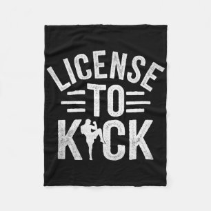 Lizenz zum Kicken Kickboxen Kickbox Kickboxer _1 Fleecedecke