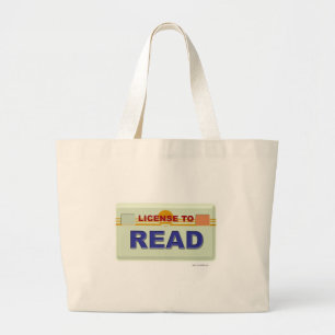 Lizenz zum Lesen des Coolen Bookworm-Slogan Jumbo Stoffbeutel