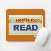 Lizenz zum Lesen von Spaß Bookworm-Motto Mousepad (Mit Mouse)