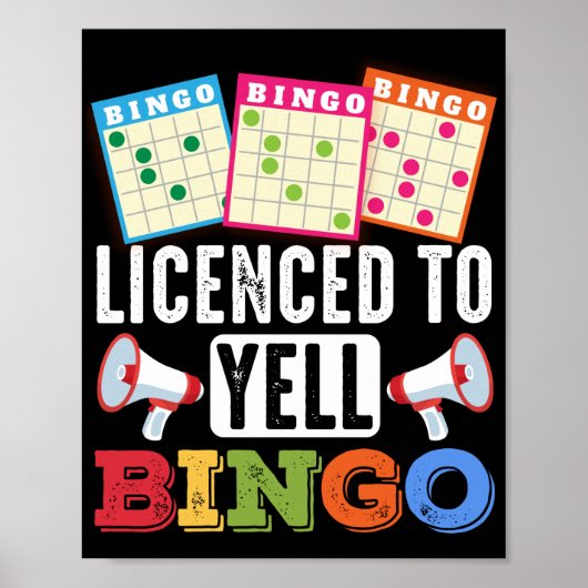 Lizenziert an Yell Bingo Funny Lucky Gambling Poster (Vorne)