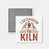 Lizenziert für die Kiln Pottery Maker Keramiken Magnet (Vorderseite/Rückseite)