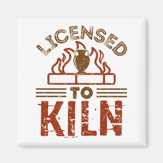 Lizenziert für die Kiln Pottery Maker Keramiken Magnet (Vorne)