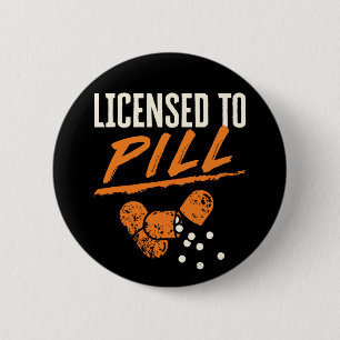 Lizenziert für Pill Pharmacy Tech CPhT Button