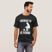 Lizenziert zum Eisangeln T-Shirt (Vorne ganz)