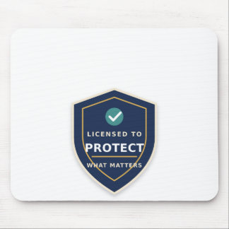Lizenziert zum Schutz dessen, was wichtig ist Vers Mousepad