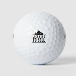 Lizenziert zum Verkauf von Real Anwesen Slogan Golfball