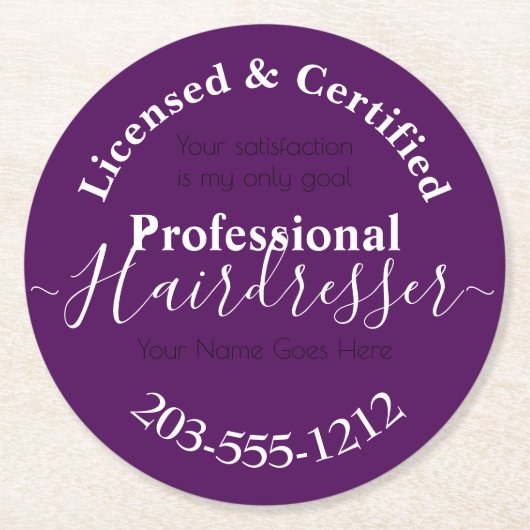 Lizenzierte Friseurwerbung HAMbWG Untersetzer (Vorderseite)