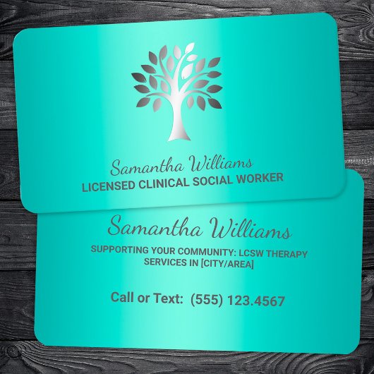 Lizenzierte klinische Sozialarbeiterin Visitenkarte