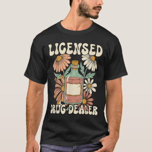 Lizenzierte lustige Retro-Krankenschwester Apothek T-Shirt