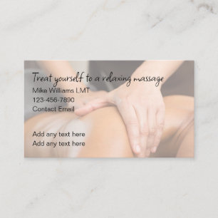 Lizenzierte Massagetherapeut einfache Visitenkarte