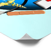 Lizenzierte praktische Krankenversicherung Leinwan Poster (Ecke)