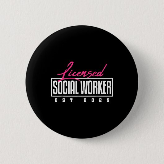 Lizenzierte Social Worker-Abschluss Lcsw Msw Maste Button (Vorderseite)