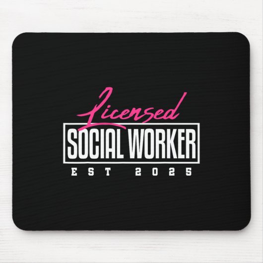 Lizenzierte Social Worker-Abschluss Lcsw Msw Maste Mousepad (Vorne)
