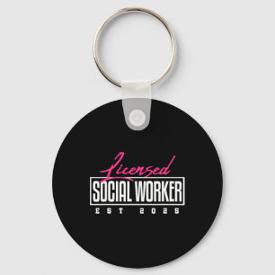 Lizenzierte Social Worker-Abschluss Lcsw Msw Maste Schlüsselanhänger