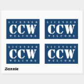 Lizenzierter CCW-Empfang Rechteckiger Aufkleber (Blatt)