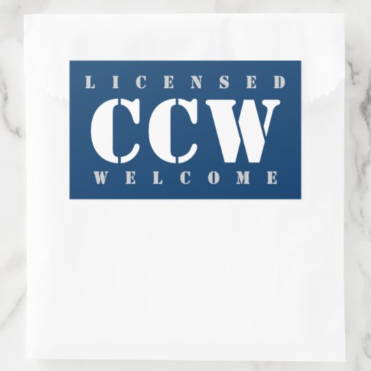 Lizenzierter CCW-Empfang Rechteckiger Aufkleber (Tasche)