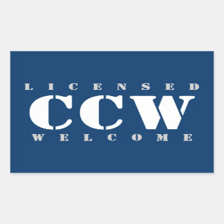 Lizenzierter CCW-Empfang Rechteckiger Aufkleber