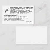 Lizenzierter Handwerker Visitenkarte (Vorne/Hinten)