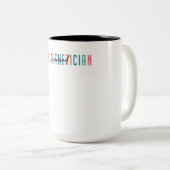 Lizenzierter Hautarzt Retro Skin Est Zweifarbige Tasse (VorderseiteRechts)