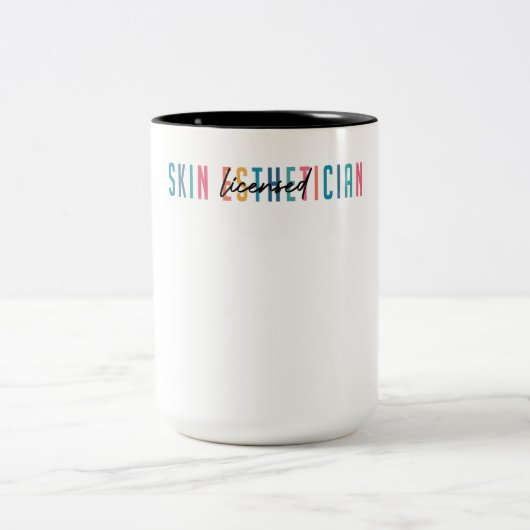 Lizenzierter Hautarzt Retro Skin Est Zweifarbige Tasse (Mittel)