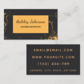 Lizenzierter Kosmetologe Modern Marble Visitenkarte (Vorne/Hinten)