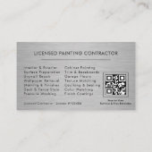 Lizenzierter Malerunternehmer QR-Code Professional Visitenkarte (Rückseite)
