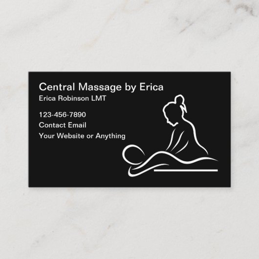 Lizenzierter Massagetherapeut einzigartig Visitenkarte (Vorderseite)