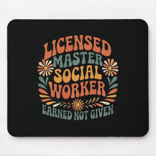 Lizenzierter Sozialarbeiter Master Msw Lmsw Abschl Mousepad (Vorne)