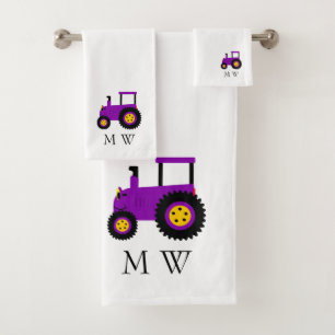 Lizenzierter Traktor-Entwurf Monogrammiert Badhandtuch Set