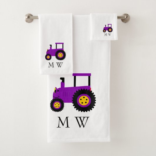 Lizenzierter Traktor-Entwurf Monogrammiert Badhandtuch Set (Insitu)