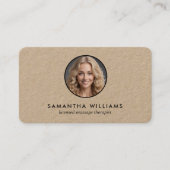 🪔 lizenziertes QR-Foto für Massagetherapeuten Visitenkarte (Vorderseite)