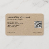 🪔 lizenziertes QR-Foto für Massagetherapeuten Visitenkarte (Rückseite)