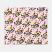 Lizenzierung Allerlei Sorten Süßwaren Süßigkeiten Fleecedecke (Vorderseite (Horizontal))