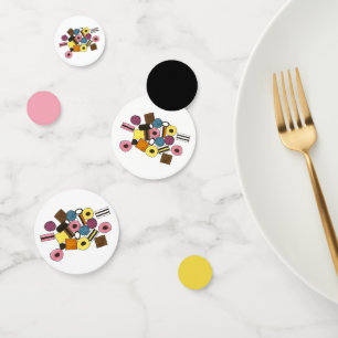 Lizenzierung Allerlei Sorten Süßwaren Süßigkeiten Konfetti