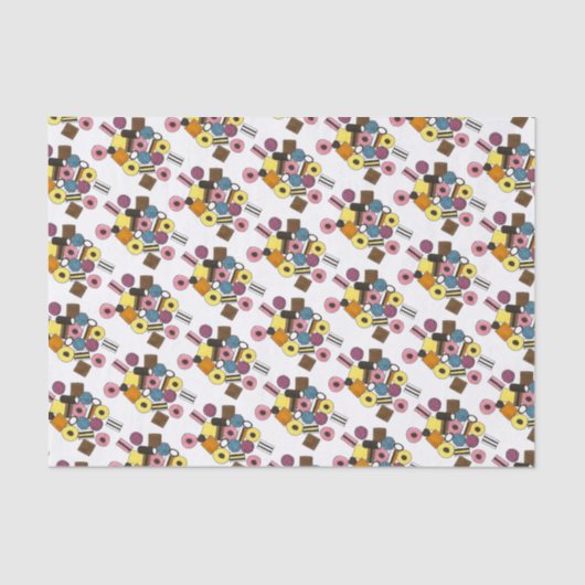 Lizenzierung Allerlei Sorten Süßwaren Süßigkeiten Seidenpapier (Vorderseite)