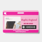 Lizenzkarte für Beziehungen Ausweis (Back)