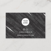 Lizenzkarten für Unternehmen Schwarz-weiß modern Visitenkarte (Rückseite)