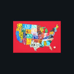 Lizenzplan Karte der USA Wrapped Canvas 48x32 Leinwanddruck<br><div class="desc">License Plate Map of the USA Wrapped Canvas Red by Design Turnpike - diese Version hat nur die unteren 48 Staaten! 48 x 32 und 1, 5" Tiefe. Erstellt am 8.9.13.</div>