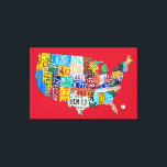 Lizenzplan Karte der USA Wrapped Canvas 48x32 Leinwanddruck<br><div class="desc">License Plate Map of the USA Wrapped Canvas Red by Design Turnpike - diese Version hat nur die unteren 48 Staaten! 48 x 32 und 1, 5" Tiefe. Erstellt am 8.9.13.</div>