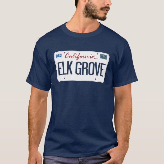 Lizenzplatte Elk Grove California T Shirt (Vorderseite)