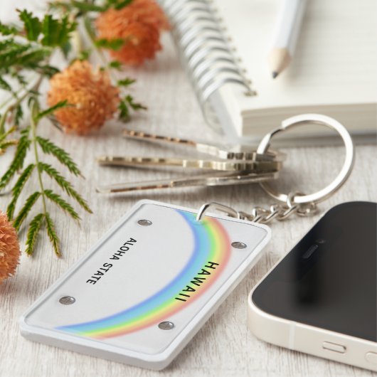 Lizenzplatte Hawaii-Schlüsselanhänger Schlüsselanhänger (Vorderseite rechts)