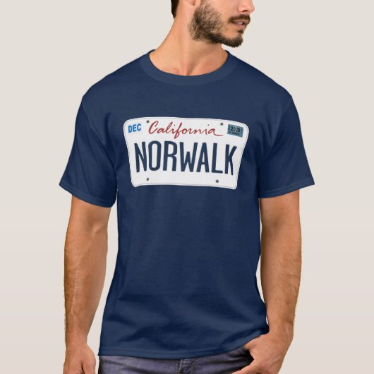 Lizenzplatte Norwalk California T Shirt (Vorderseite)
