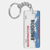 Lizenzplatten-Schlüsselanhänger Washingtons Schlüsselanhänger (Vorderseite links)